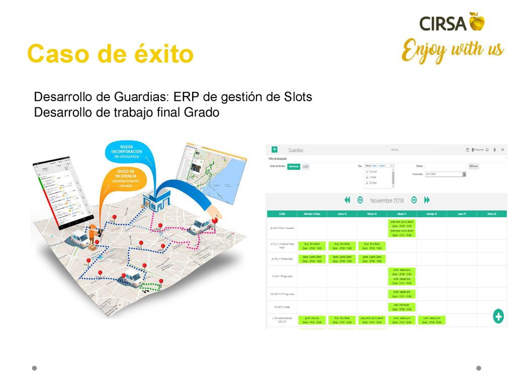 Caso de éxito Desarrollo de Guardias: ERP de gestión de Slots