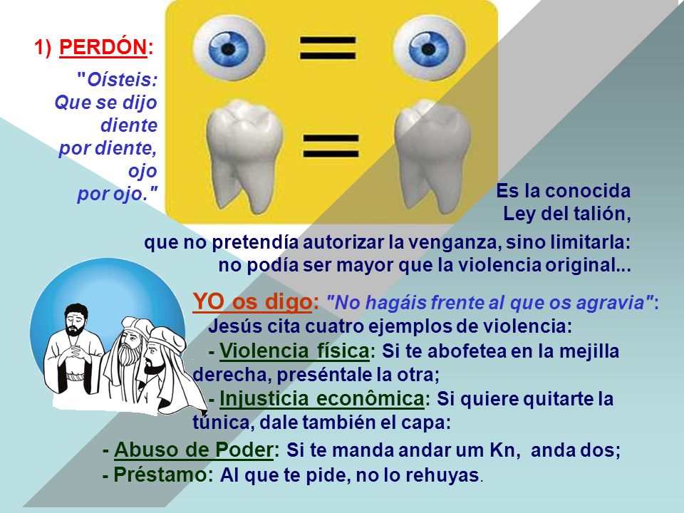 YO os digo: No hagáis frente al que os agravia :