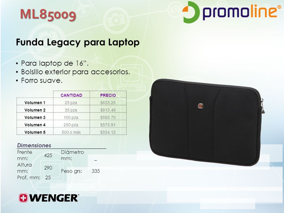 ML85009 Funda Legacy para Laptop Para laptop de 16 .