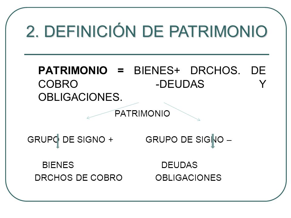 2. DEFINICIÓN DE PATRIMONIO