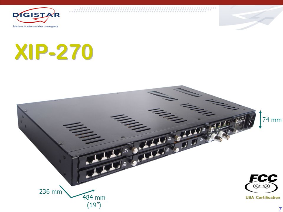 XIP mm 484 mm (19 ) 236 mm USA Certification