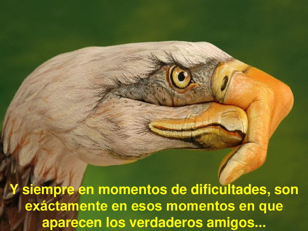 Y siempre en momentos de dificultades, son exáctamente en esos momentos en que aparecen los verdaderos amigos...