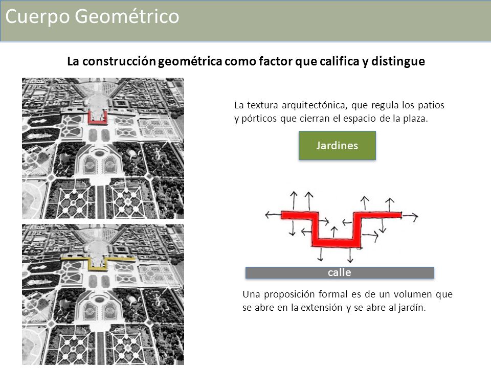 Cuerpo Geométrico La construcción geométrica como factor que califica y distingue.