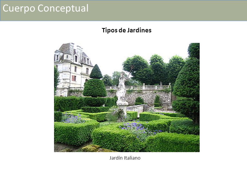 Cuerpo Conceptual Tipos de Jardines Jardín Italiano
