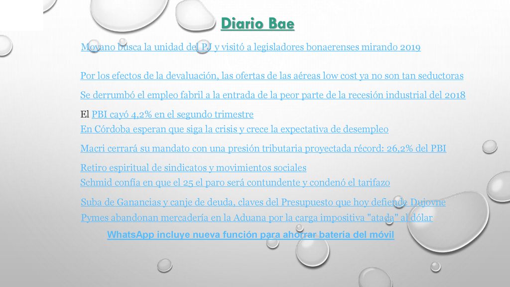 PROYECCIÓN Diario Bae. Moyano busca la unidad del PJ y visitó a legisladores bonaerenses mirando