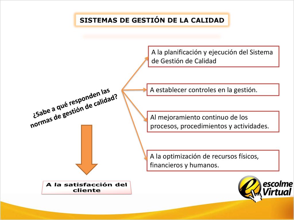 A la planificación y ejecución del Sistema de Gestión de Calidad