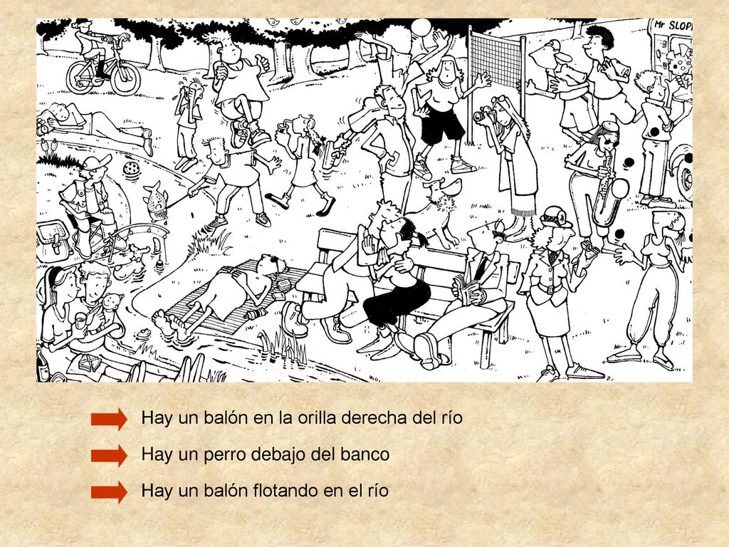 Hay un balón en la orilla derecha del río