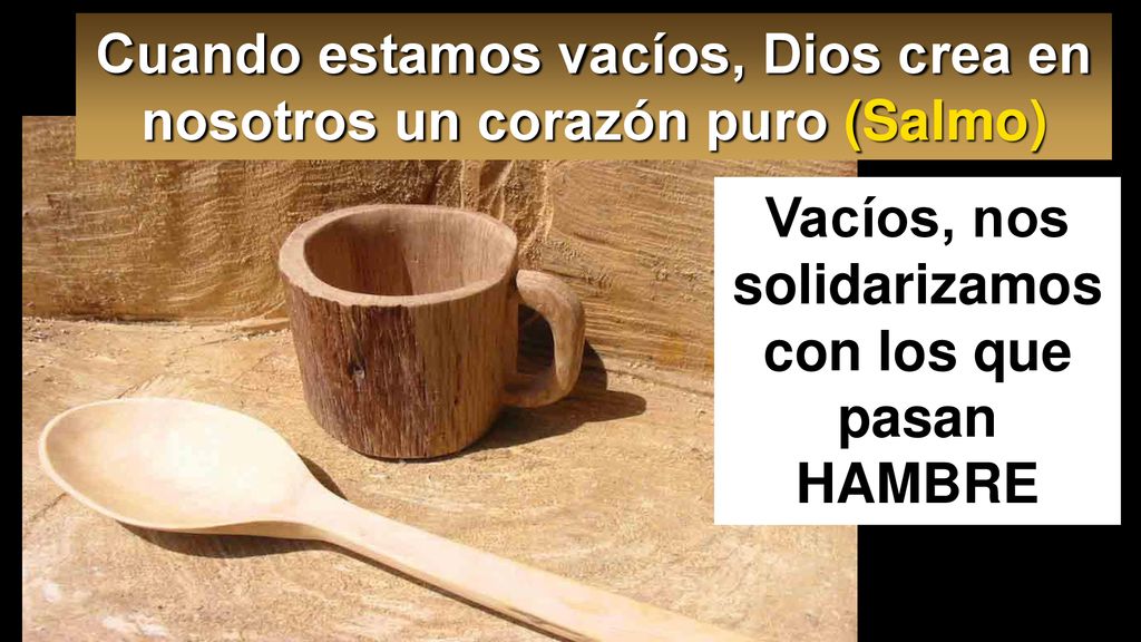 Cuando estamos vacíos, Dios crea en nosotros un corazón puro (Salmo)