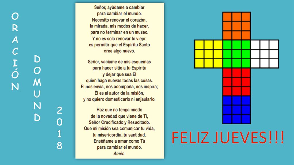 O R A C I Ó N D O M U N FELIZ JUEVES!!!