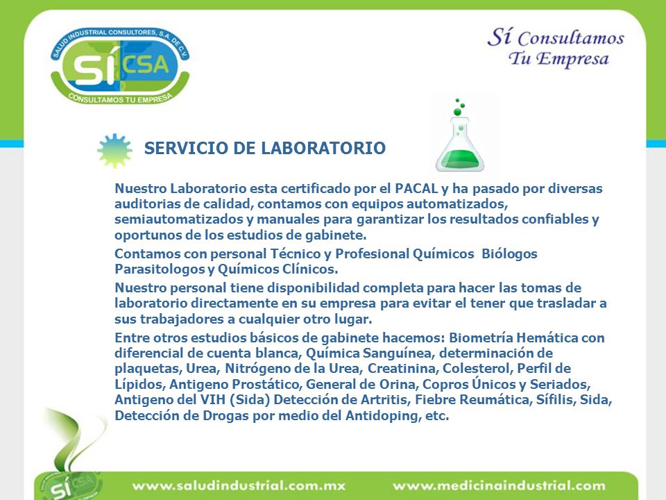 SERVICIO DE LABORATORIO
