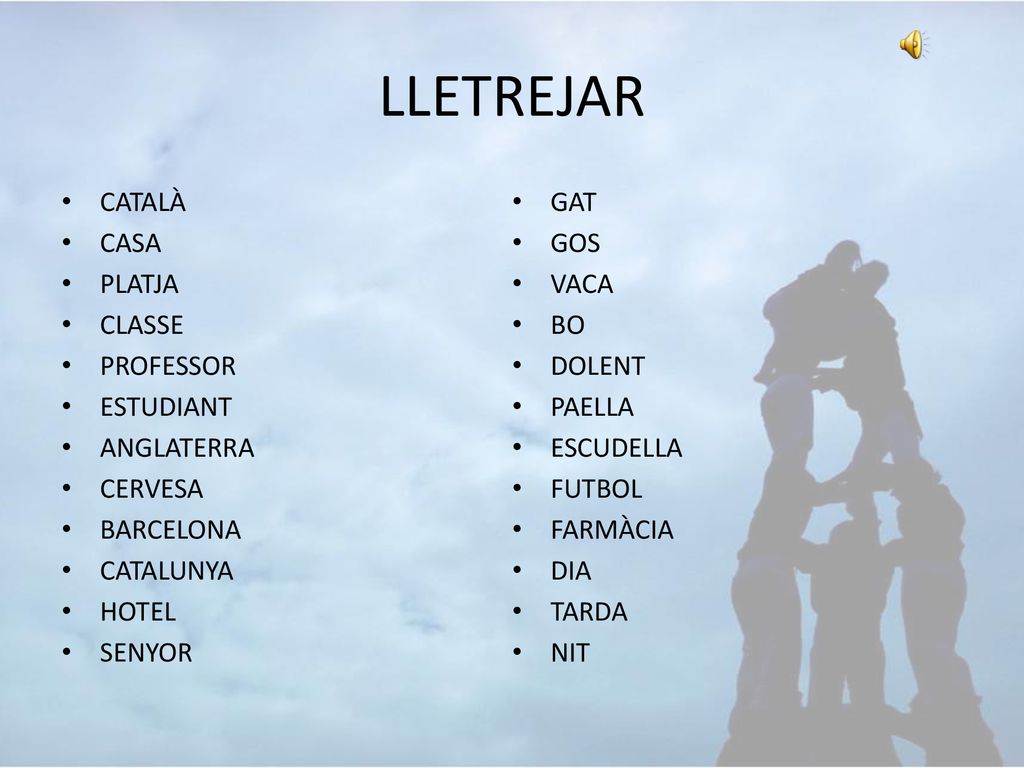 LLETREJAR CATALÀ GAT CASA GOS PLATJA VACA CLASSE BO PROFESSOR DOLENT