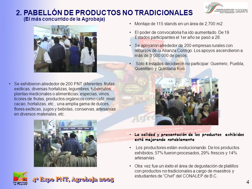 2. PABELLÓN DE PRODUCTOS NO TRADICIONALES