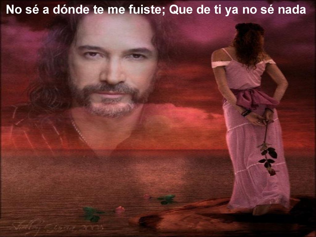 No sé a dónde te me fuiste; Que de ti ya no sé nada