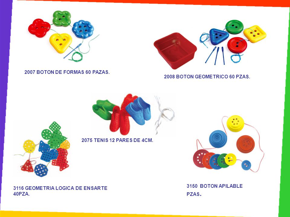 2007 BOTON DE FORMAS 60 PAZAS BOTON GEOMETRICO 60 PZAS TENIS 12 PARES DE 4CM BOTON APILABLE.