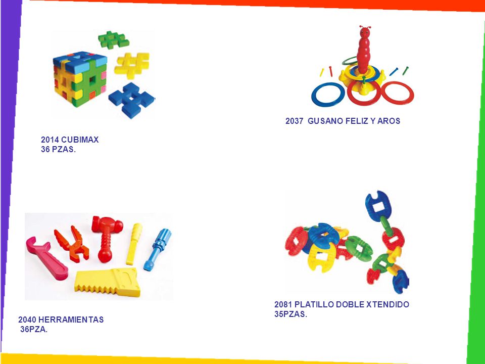 2037 GUSANO FELIZ Y AROS 2014 CUBIMAX. 36 PZAS PLATILLO DOBLE XTENDIDO 35PZAS HERRAMIENTAS.