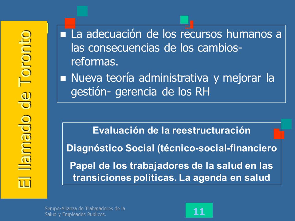 La adecuación de los recursos humanos a las consecuencias de los cambios-reformas.
