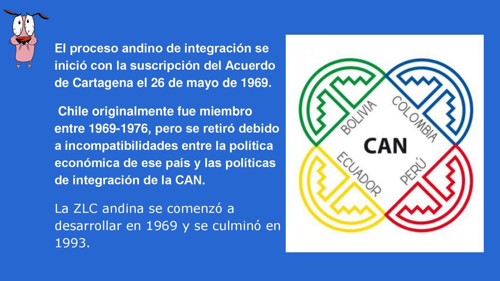 El proceso andino de integración se inició con la suscripción del Acuerdo de Cartagena el 26 de mayo de 1969.