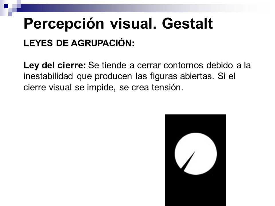Percepción visual. Gestalt