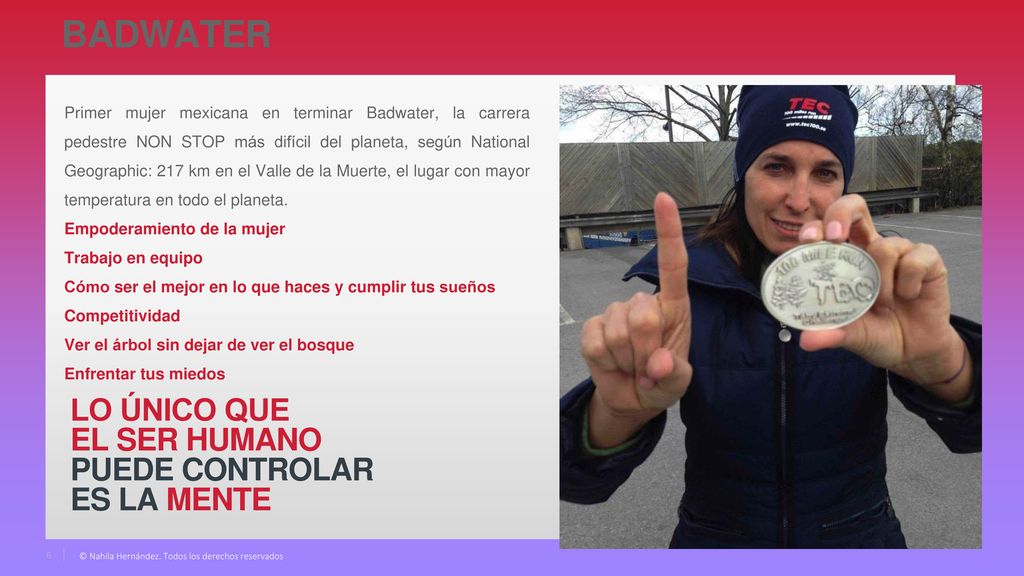 BADWATER Lo único que el ser humano puede controlar es la mente