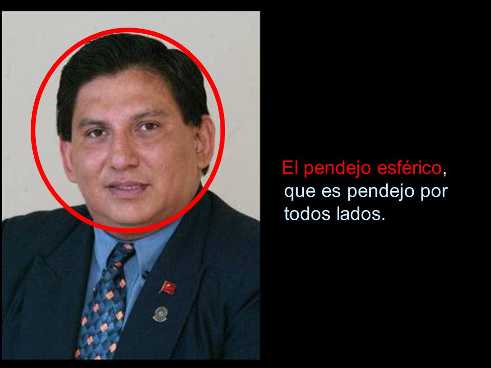 El pendejo esférico, que es pendejo por todos lados.