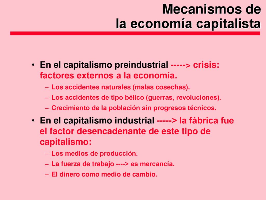 Mecanismos de la economía capitalista