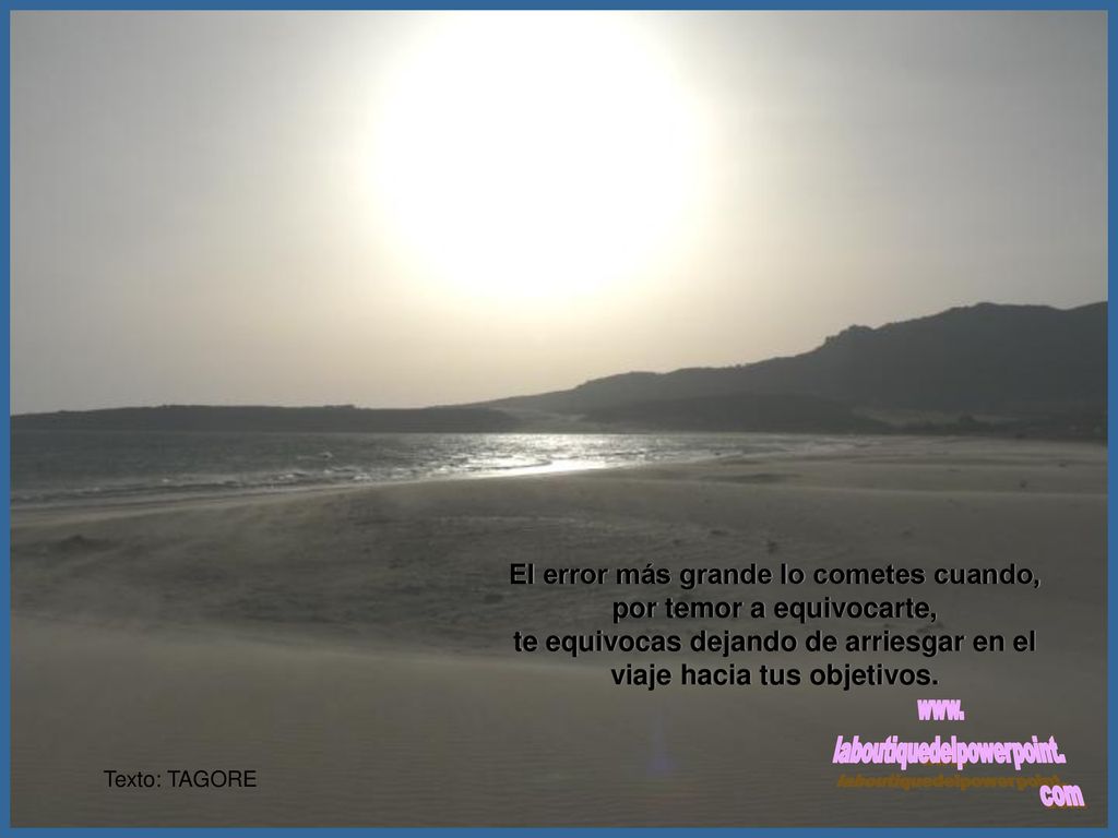 El error más grande lo cometes cuando, por temor a equivocarte,