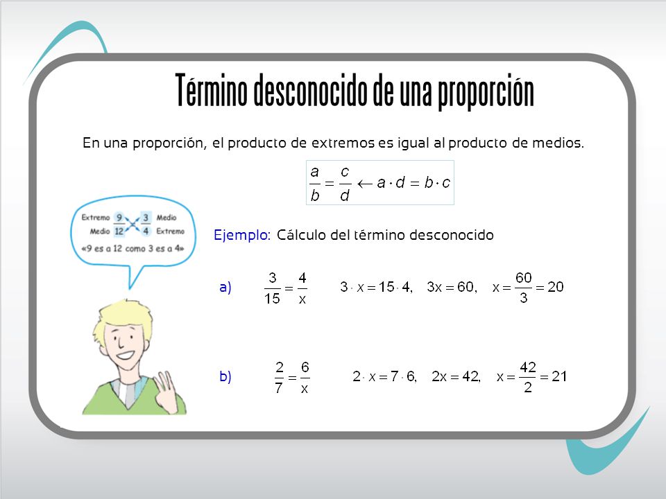 Término desconocido de una proporción