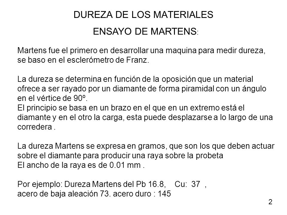 DUREZA DE LOS MATERIALES