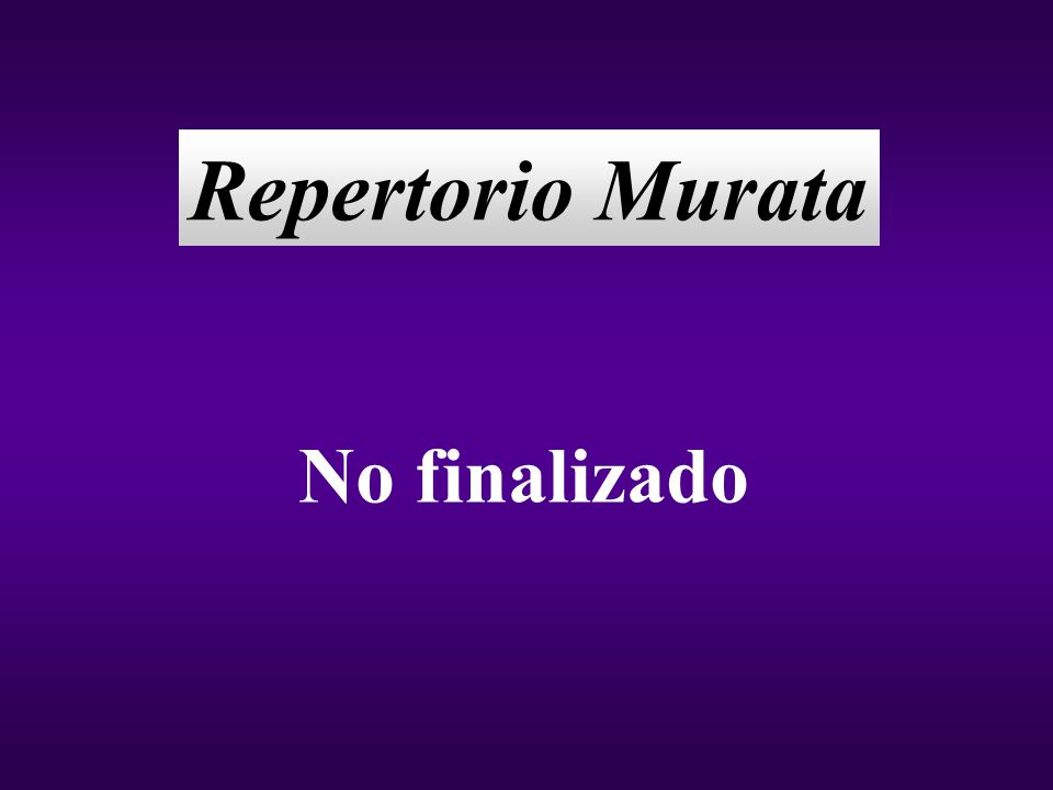 Repertorio Murata No finalizado