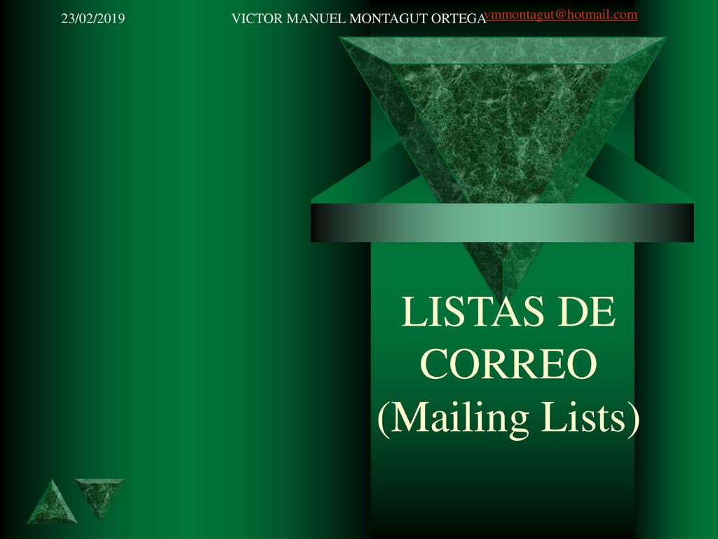 LISTAS DE CORREO (Mailing Lists)