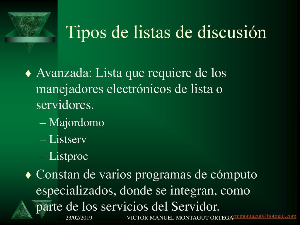 Tipos de listas de discusión