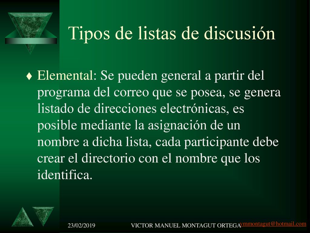 Tipos de listas de discusión