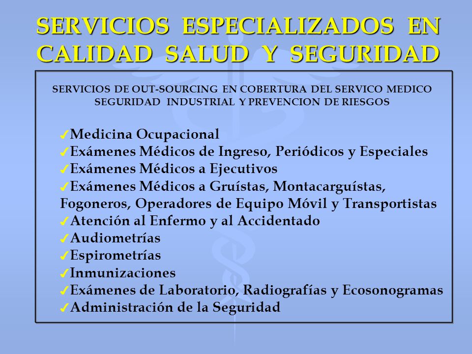 SERVICIOS ESPECIALIZADOS EN CALIDAD SALUD Y SEGURIDAD