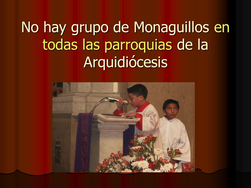 No hay grupo de Monaguillos en todas las parroquias de la Arquidiócesis