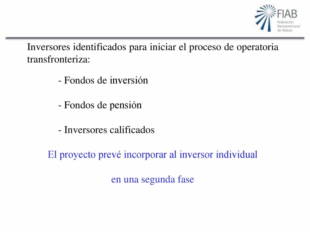 El proyecto prevé incorporar al inversor individual