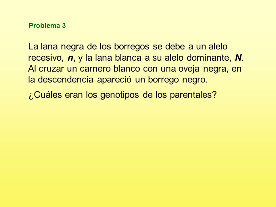 ¿Cuáles eran los genotipos de los parentales