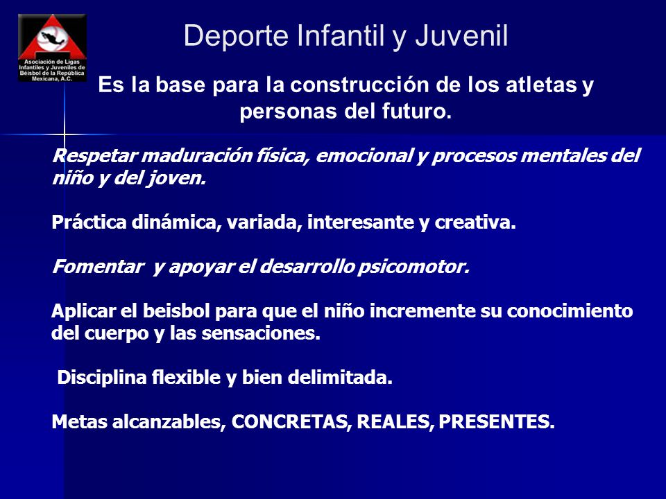 Es la base para la construcción de los atletas y personas del futuro.