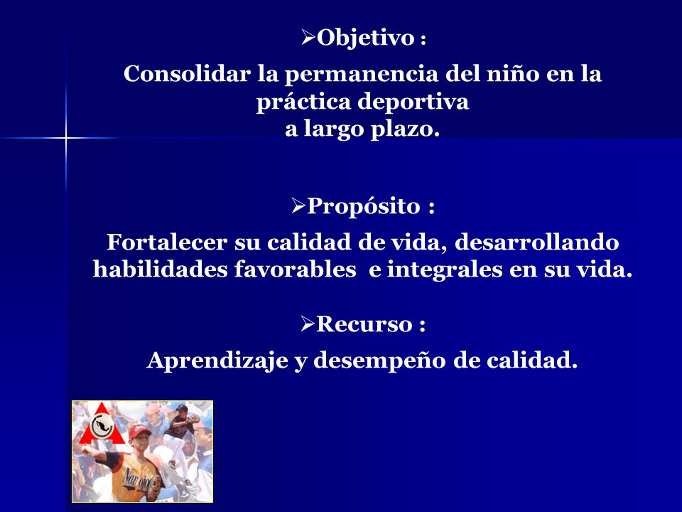 Consolidar la permanencia del niño en la práctica deportiva