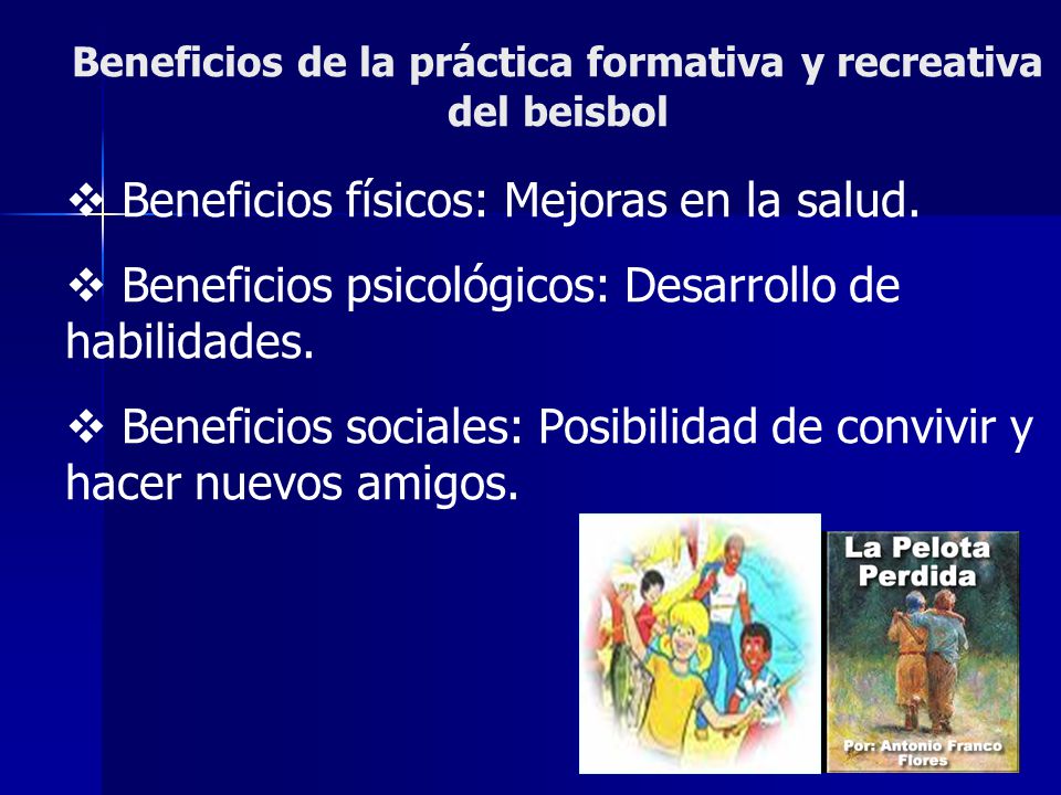 Beneficios de la práctica formativa y recreativa del beisbol