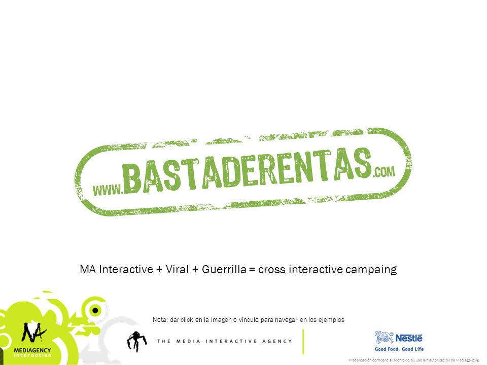 MA Interactive + Viral + Guerrilla = cross interactive campaing