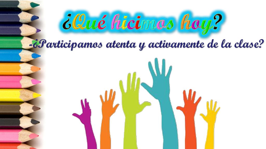 ¿Qué hicimos hoy -¿Participamos atenta y activamente de la clase