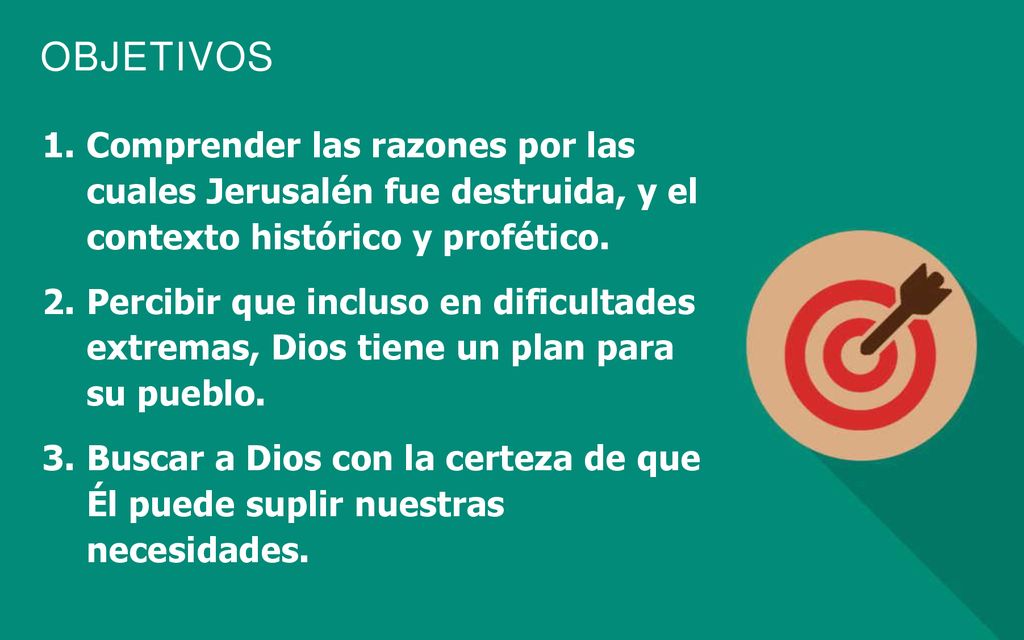 Comprender las razones por las cuales Jerusalén fue destruida, y el contexto histórico y profético.