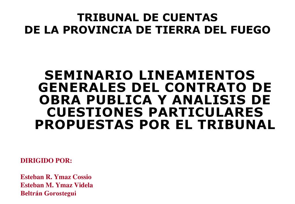TRIBUNAL DE CUENTAS DE LA PROVINCIA DE TIERRA DEL FUEGO