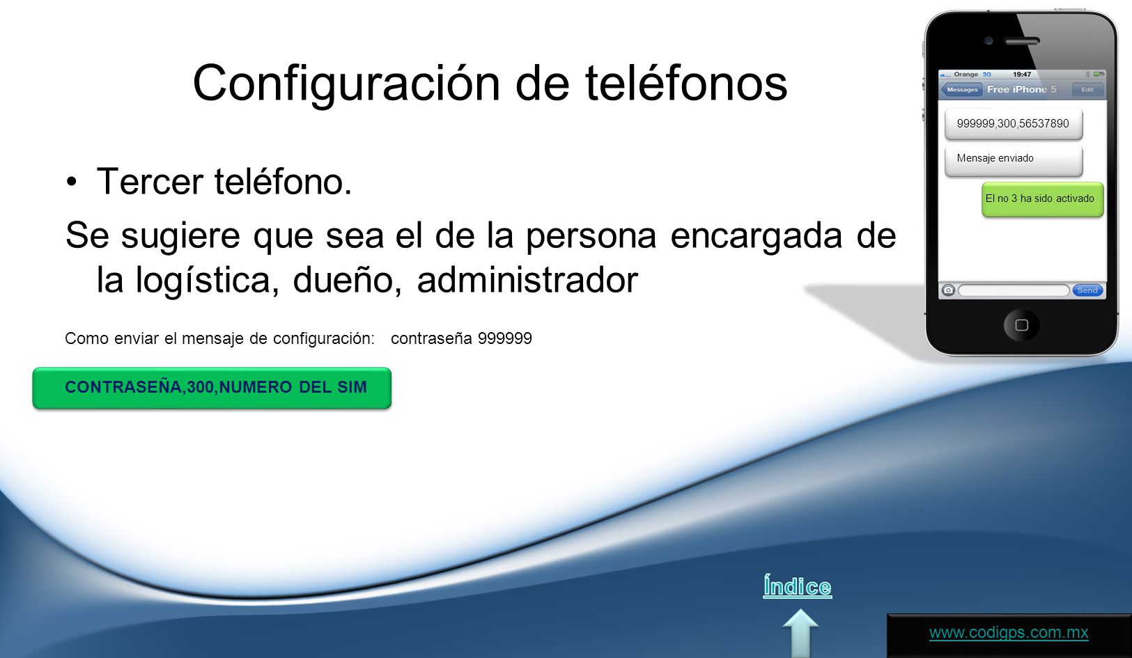 Configuración de teléfonos