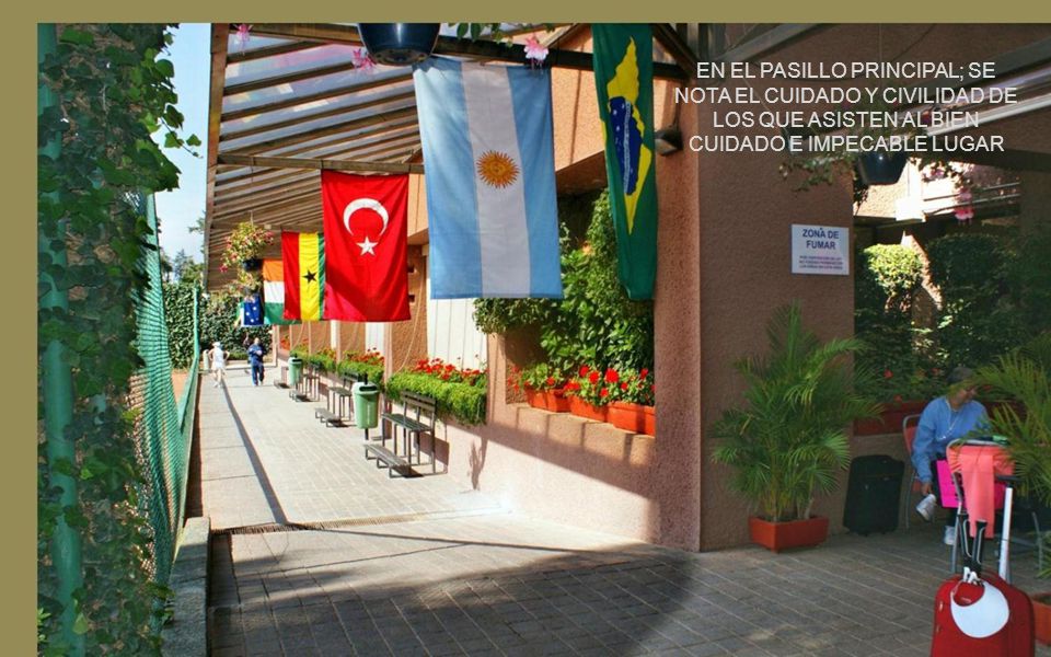 EN EL PASILLO PRINCIPAL; SE NOTA EL CUIDADO Y CIVILIDAD DE LOS QUE ASISTEN AL BIEN CUIDADO E IMPECABLE LUGAR