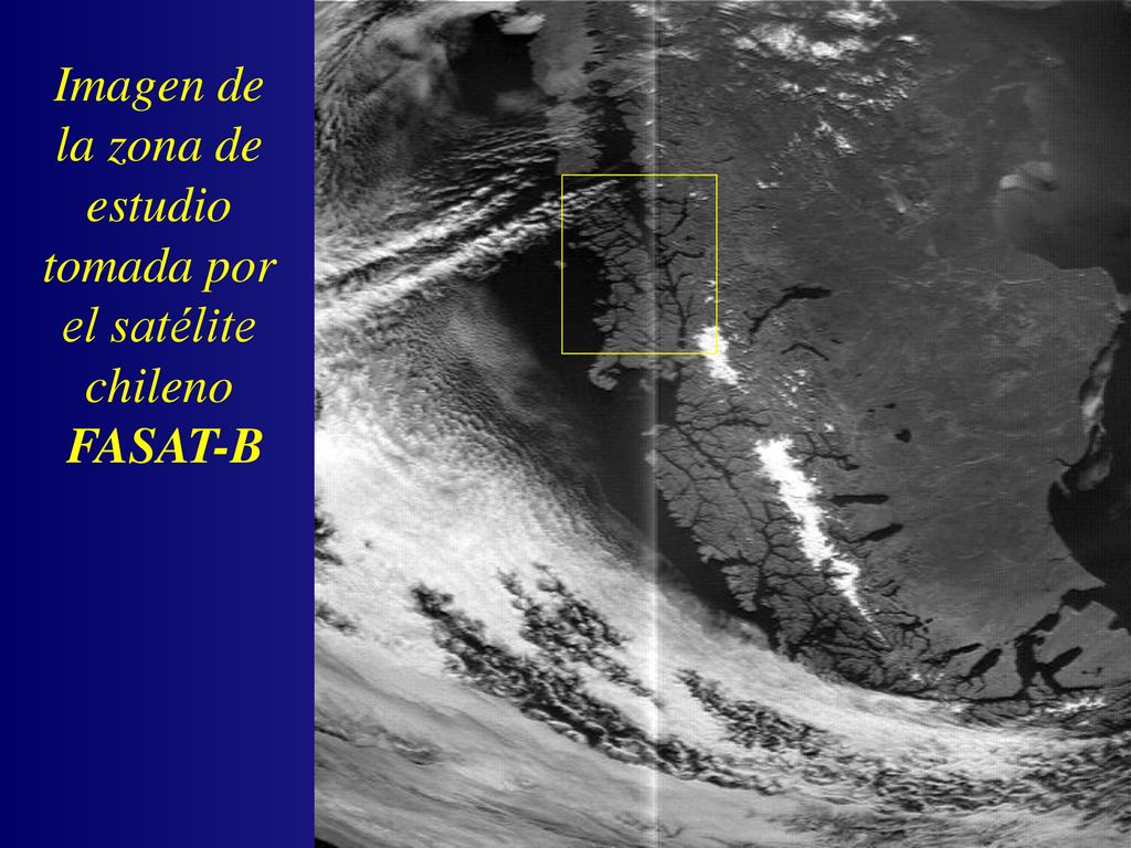 Imagen de la zona de estudio tomada por el satélite chileno