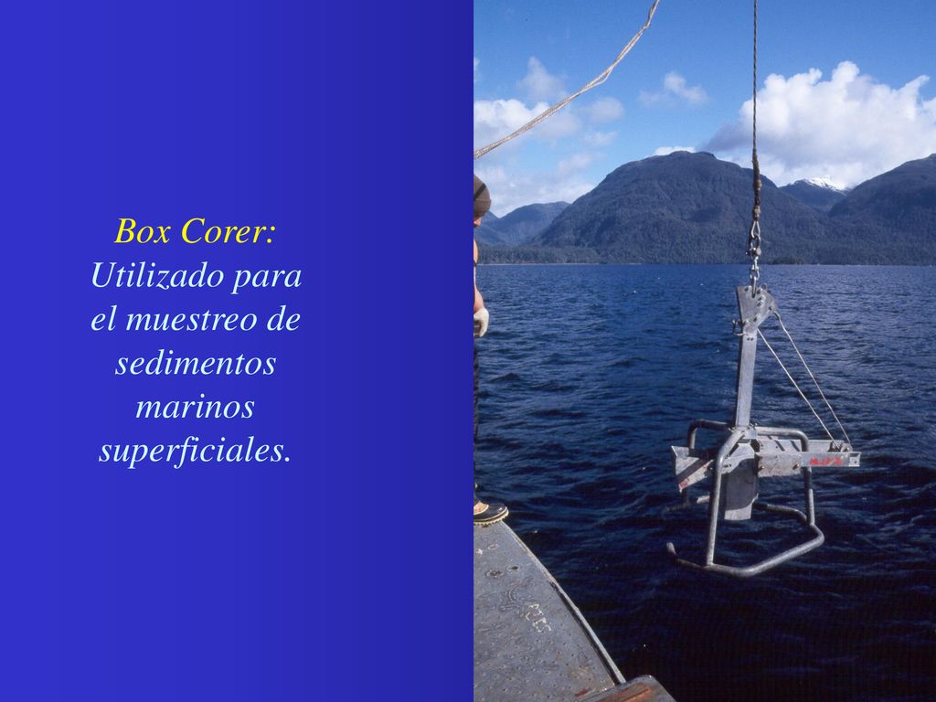 Box Corer: Utilizado para el muestreo de sedimentos marinos superficiales.