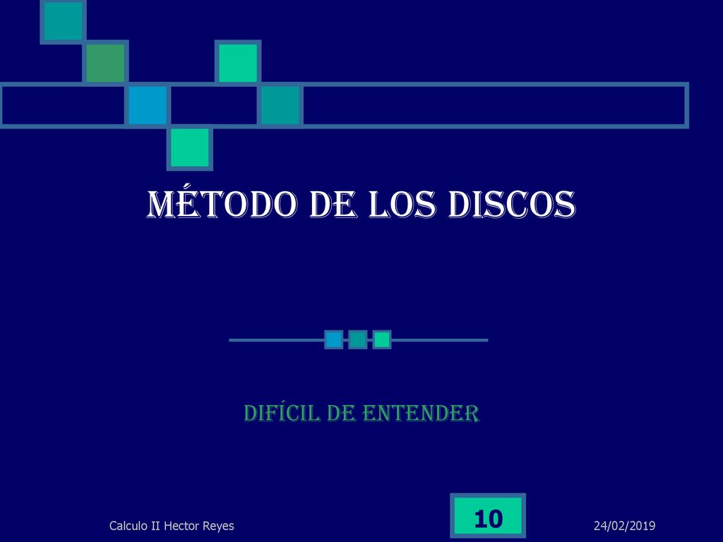 Método de los discos Difícil de entender Calculo II Hector Reyes