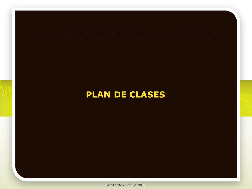 PLAN DE CLASES