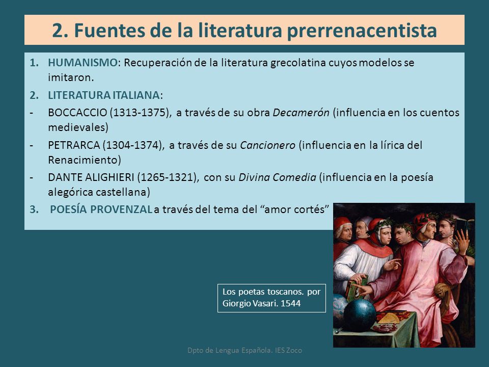 2. Fuentes de la literatura prerrenacentista